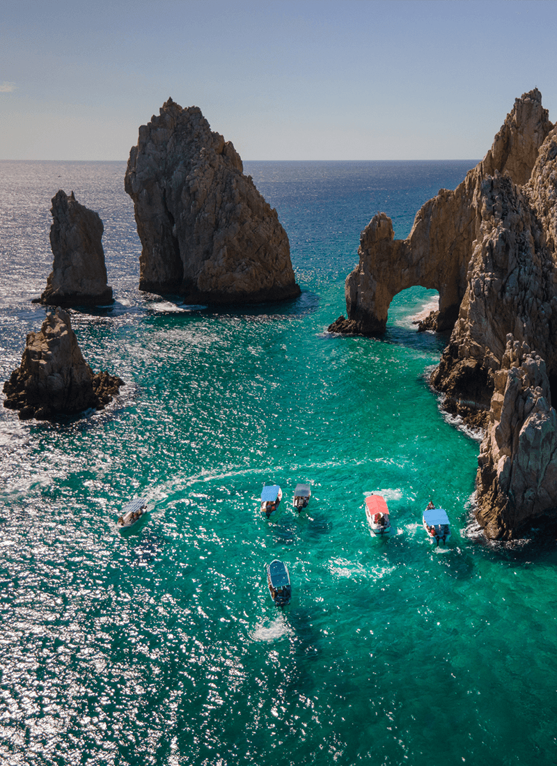 Boats near El Arco at Land's End