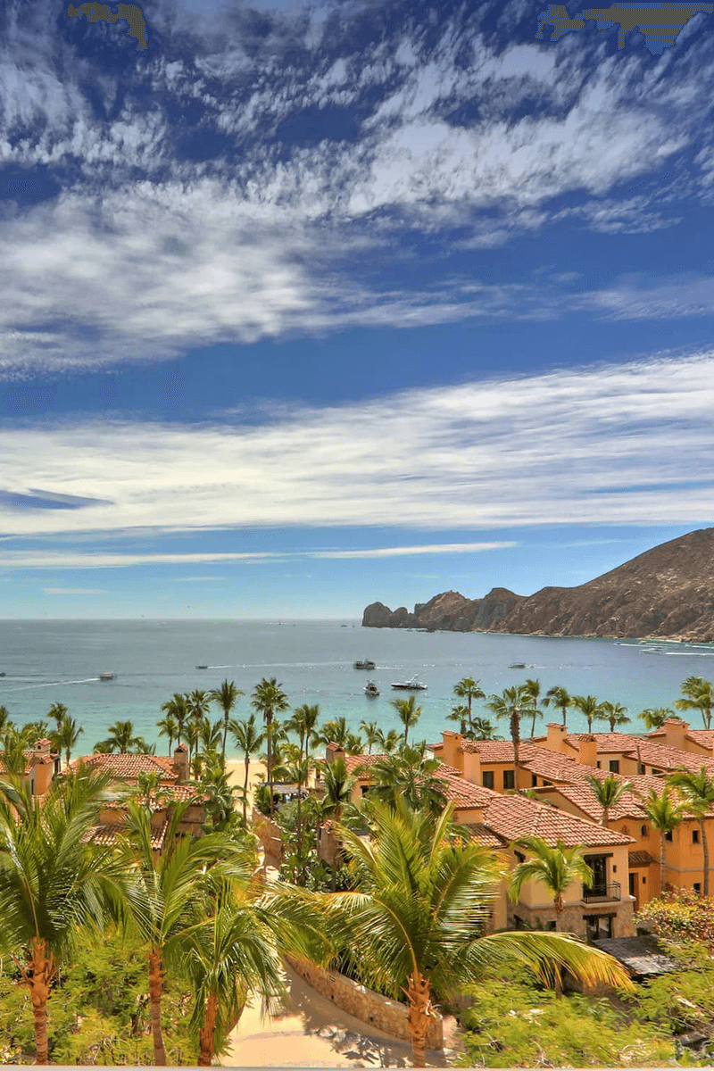 Cabo San Lucas bay and Land's End from Hacienda Beach Club