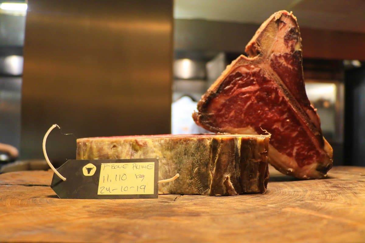 Dry-aged T-bone steak at La Casona