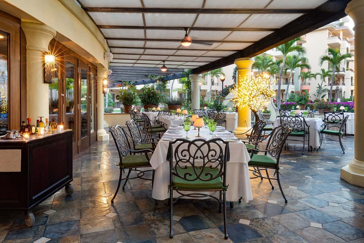 Terrace at La Casona steakhouse, Villa La Estancia, Cabo San Lucas