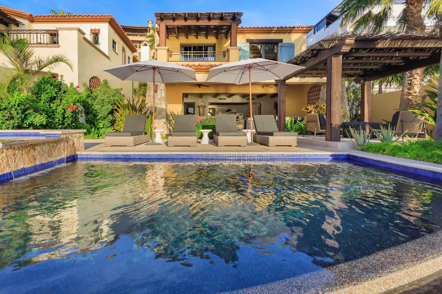 Villa 1 pool and terrace at Hacienda Beach Club