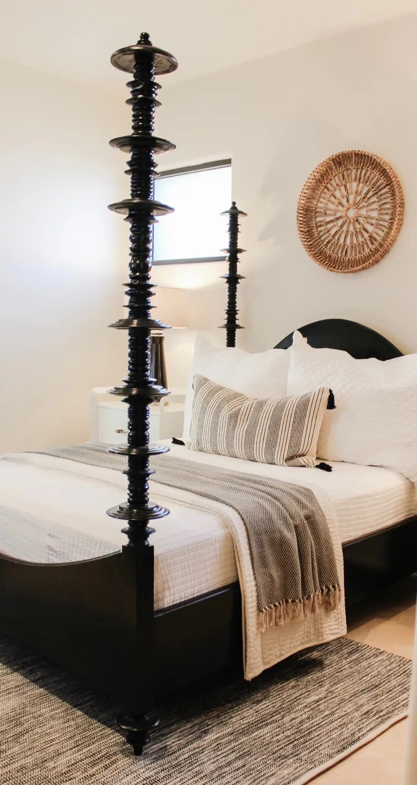 Guest bedroom with canopy queen bed