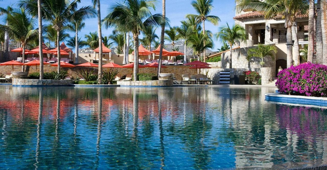 Pools and gardens at Hacienda Beach Club & Residences