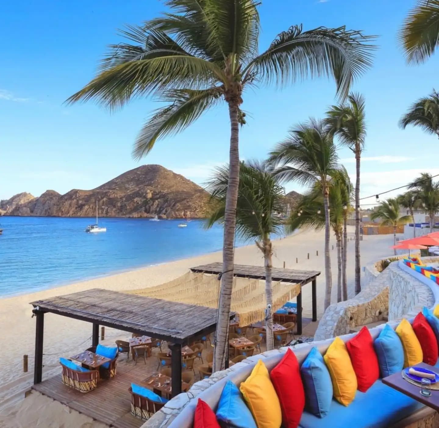 Médano Beach and Cabo San Lucas bay from Hacienda Beach Club