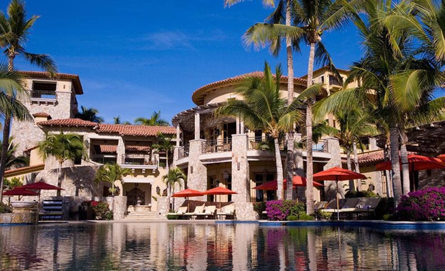 Hacienda Beach Club residences and pool