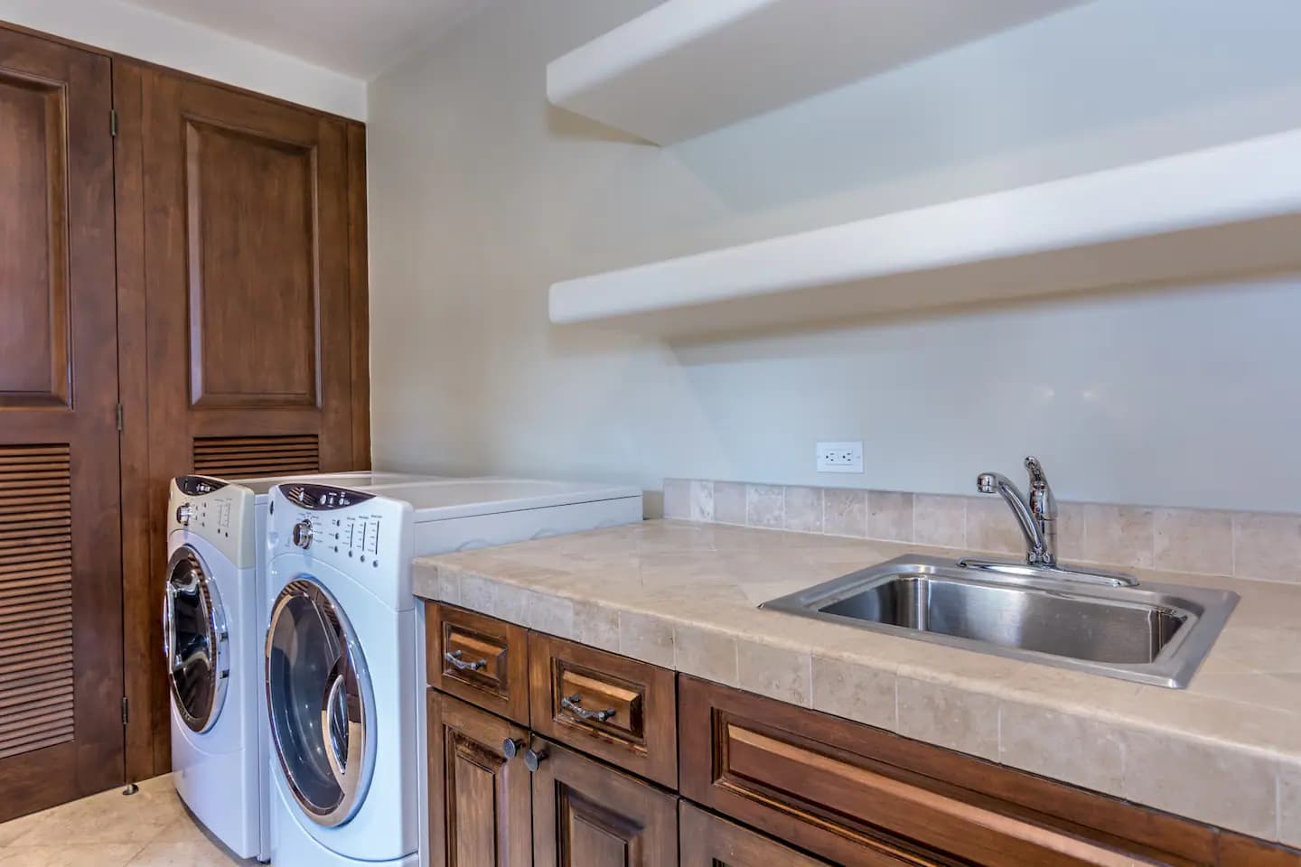 Laundry room with washer and dryer